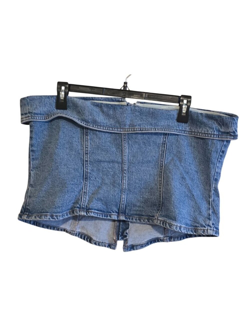 Denim Corset Zip strapless Top boho cottagecore layer date night chic coquette